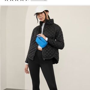 Athleta Women's Black Quilted Jacket NWOT